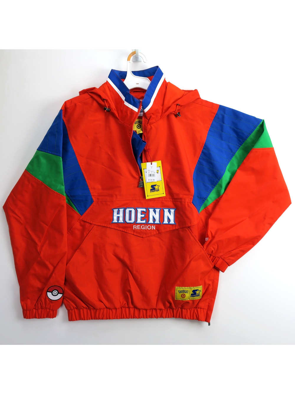 Starter Pokemon Hoenn Region Windbreaker Jacket NWT Hooded Small Oversized
